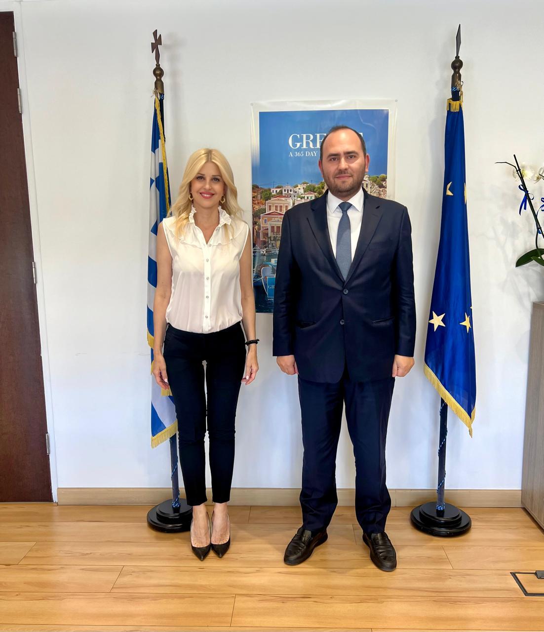 Έλενα Ράπτη: Συνάντηση με τον Βουλευτή Πέλλας Βασίλη Βασιλειάδη στο Υπουργείο Τουρισμό